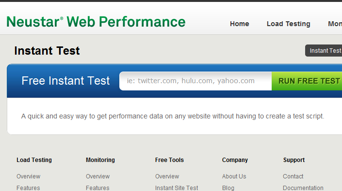 Free Website Performance Test