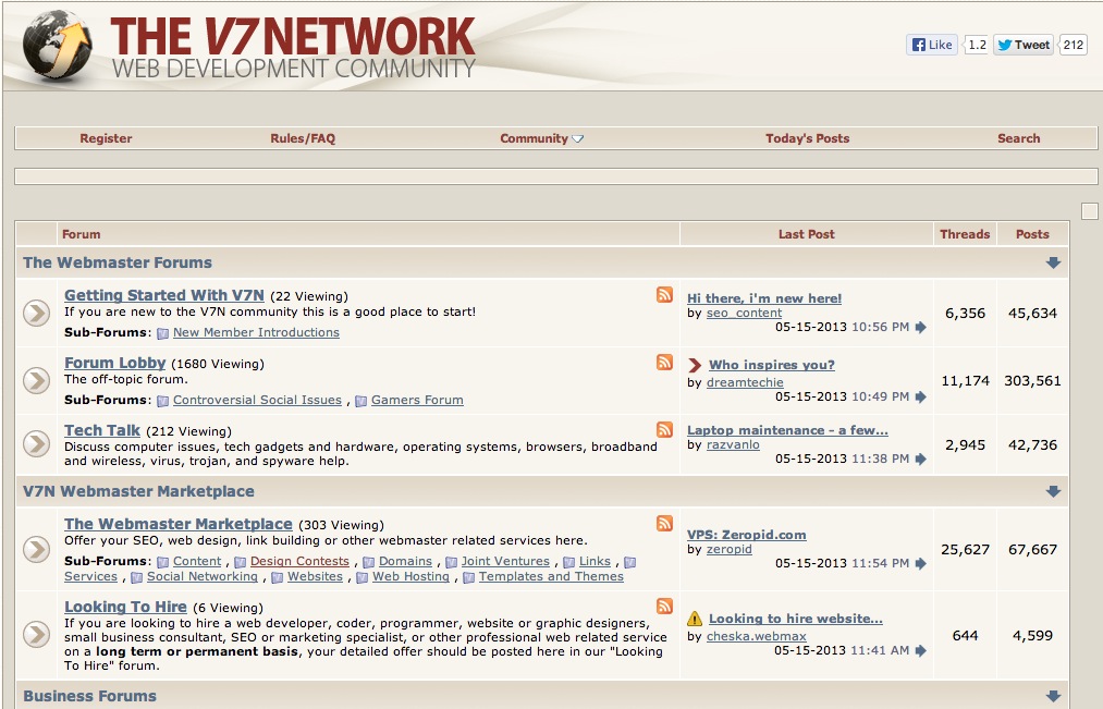 v7n webmaster forum