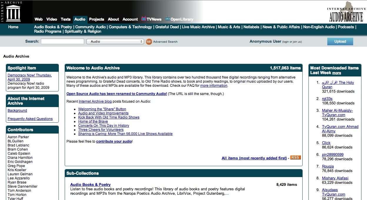 hundred thousand free digital recordings