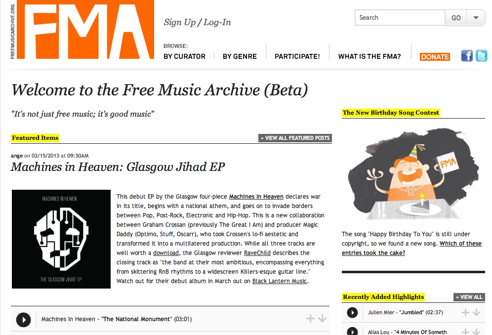 It's not just free music; it's good music