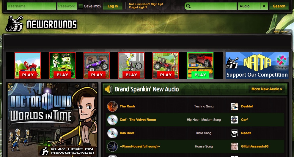 Newgrounds.com Audio Portal