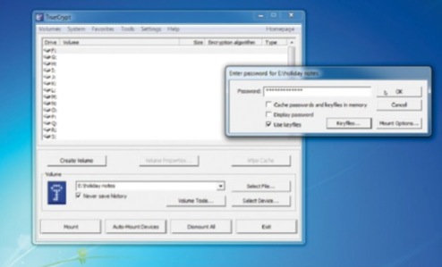 Mount encrypt container