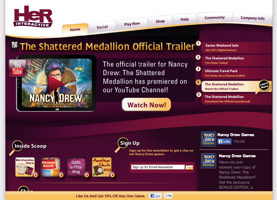 Nancy Drew Website