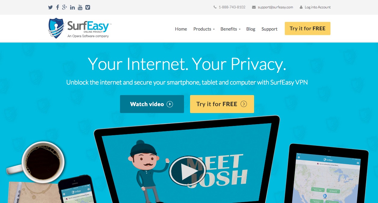 Screenshot of Surfeasy