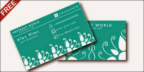 Abstract World Free Business Card Template
