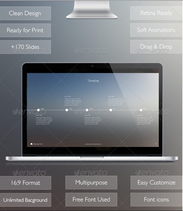 Blurred Art - Creative Keynote Template