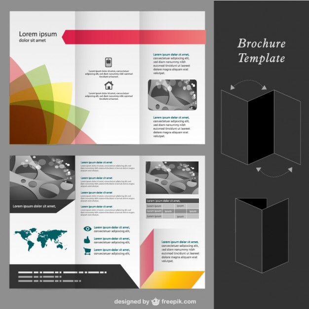 Brochure vector mock-up template