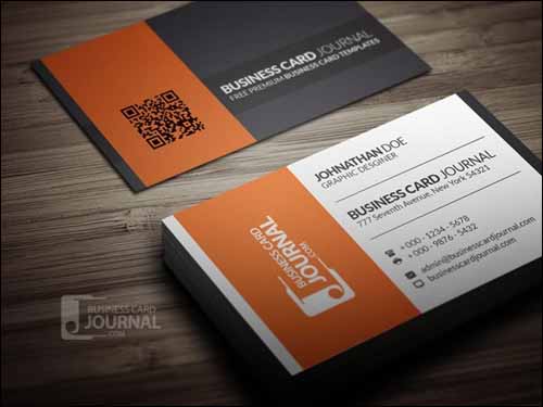 Contrasting Modern Corporate Free Business Card Template
