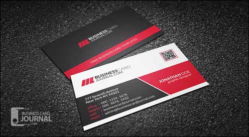 Creative & Modern Corporate Business Card With QR Code