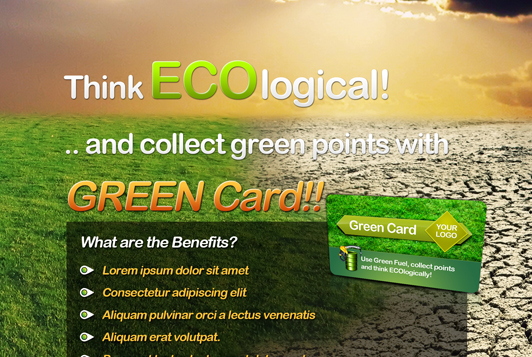 Eco Flyer & Free Bonus Card psd