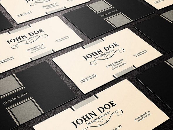 Elegant business card PSD template