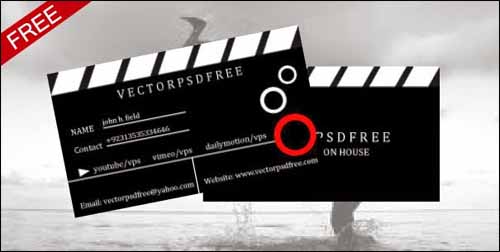 Film Maker and Production House Free Business Card PSD Template