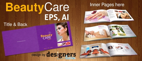 Free Beauty Care Salon Brochure (EPS Format)