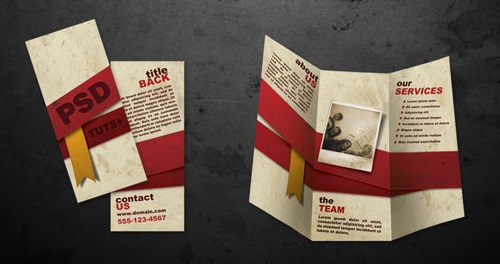 Free Brochure Templates .psd files front and back