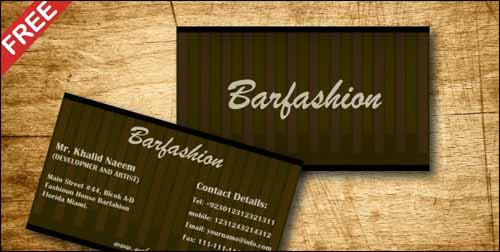 Free Download Business Card Template for Fashion Industries
