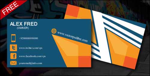 Graffiti Abstract Style Free Business Card PSD Template