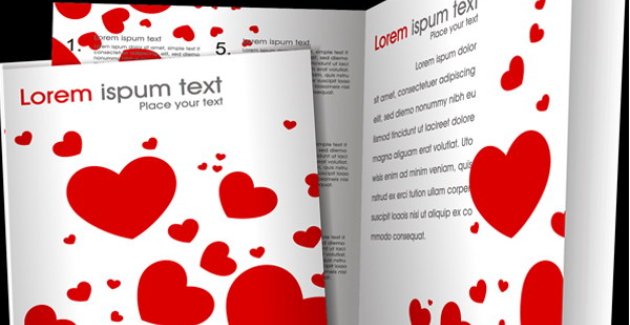 Heart Bi fold Brochure Template