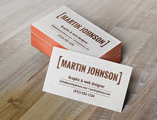Letterpress Business Card Template