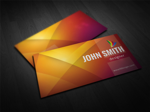 Orange Business Card Template