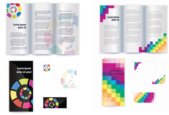 Shades of flyer and brochure layout vector