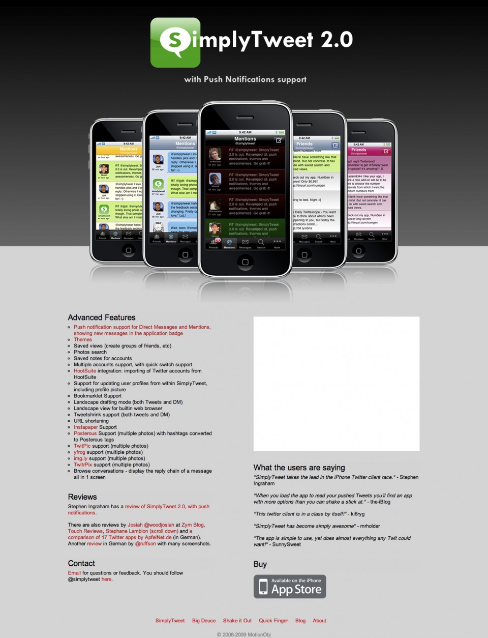 SimplyTweet Website
