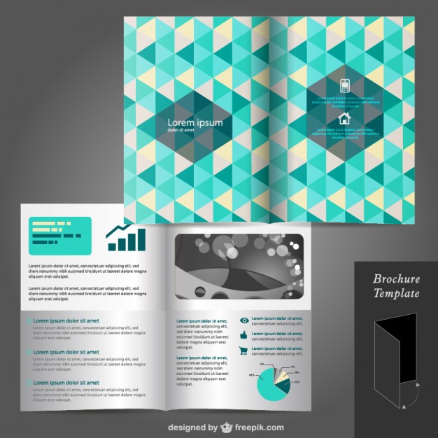 Triangle cover brochure vector mock-up