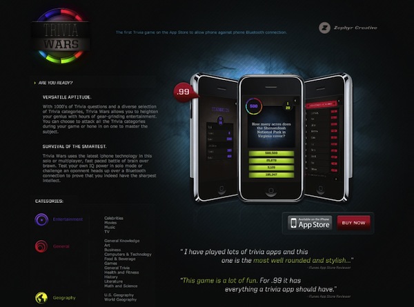 Trivia Wars Website