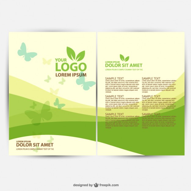 Vector Brochure Ecology template