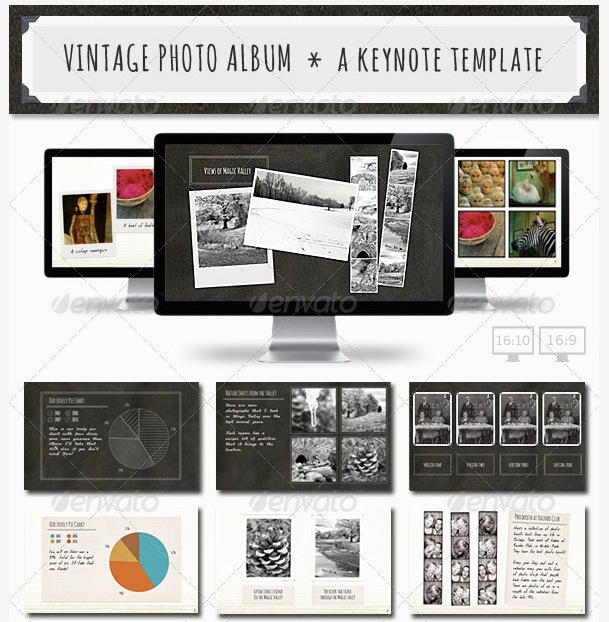 Vintage Photo Album Keynote Template