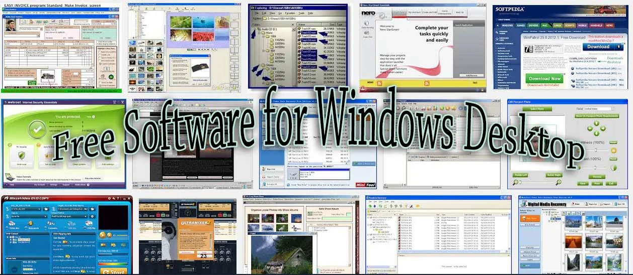 Top 25 Free Software for Windows Desktop 7 & 8