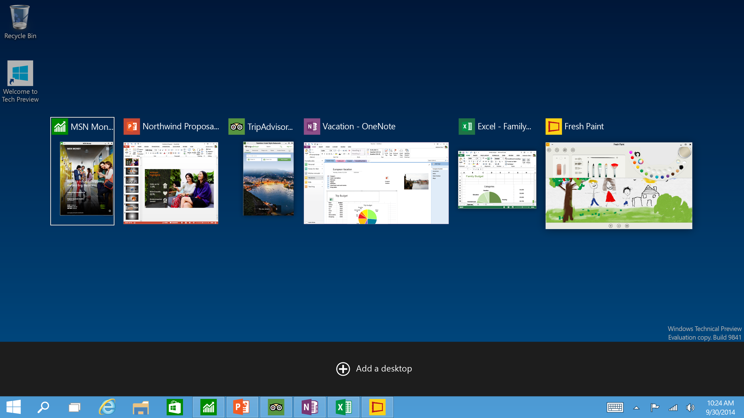 preview of task view