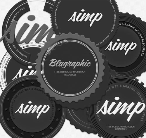 8 Circle Vintage Psd Badges (Vector  Psd)