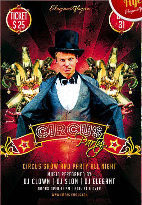 Club and Party Free Flyer PSD Template
