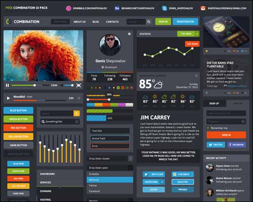 Combination_Free_Photoshop_PSD_UI_Kit_Pack