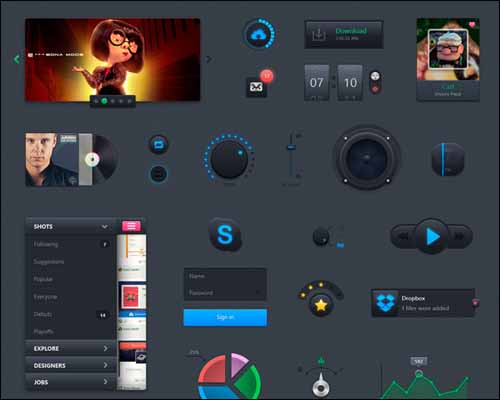 Putty_Free_Photoshop_PSD_UI_Kit
