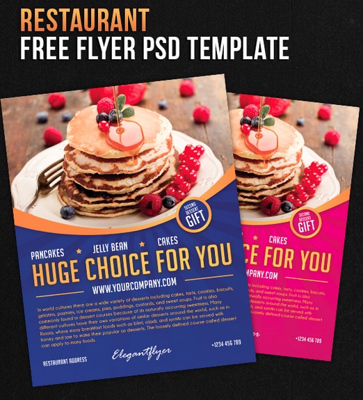 Restaurant – Free Flyer PSD Template