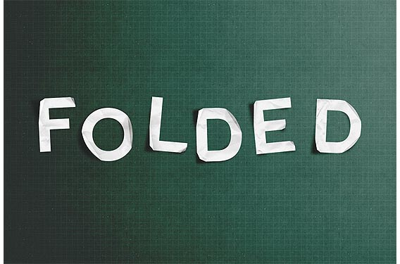 Create a realistic folded paper text in Photoshop