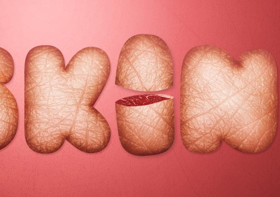 Design a Skin-Textured Typography Scene in Photoshop