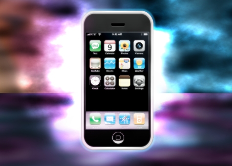 Design an Apple iPhone Advertisement in GIMP