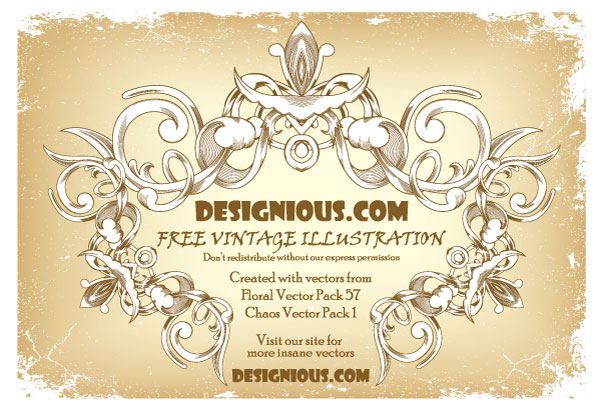 Free Vintage Floral Frame