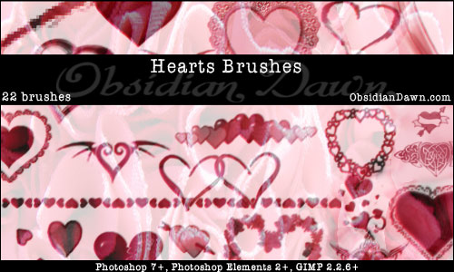 Hearts Brushes by Obsidian – Part 1