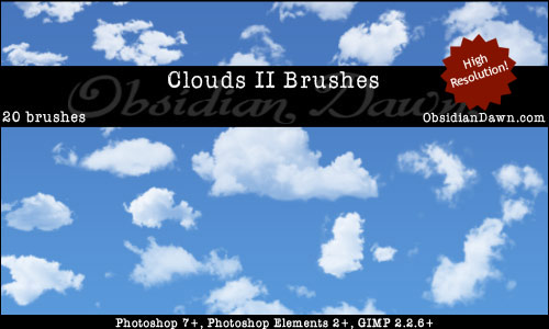 High Resolution Clouds Brushes by Obsidian