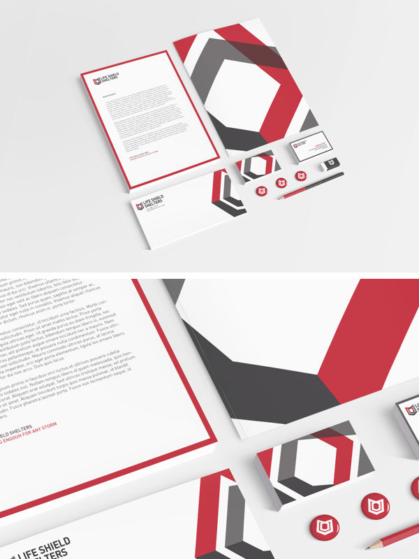 Life Shield Shelters branding
