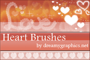 More Heart Brushes from Dreamy Graphics