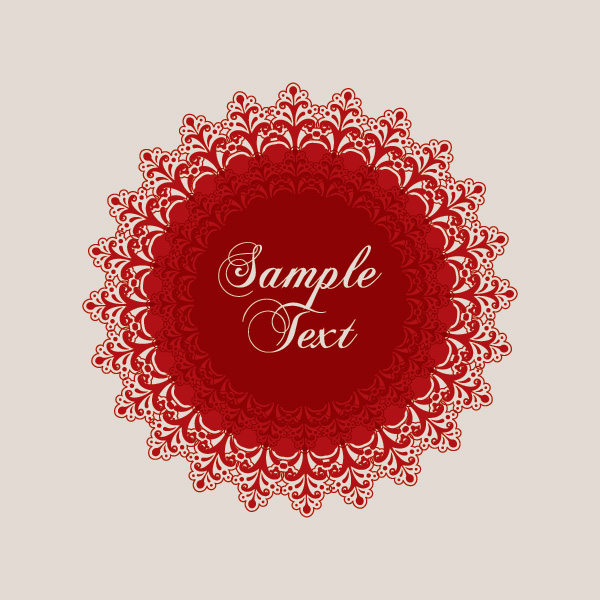 Red Ornament Vector Graphic