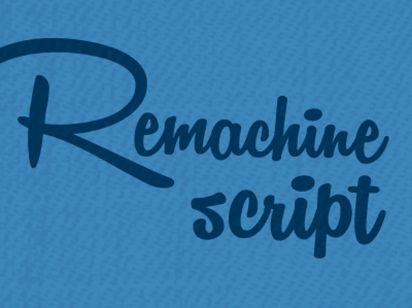Remachine Script Font by M?ns Greb?ck