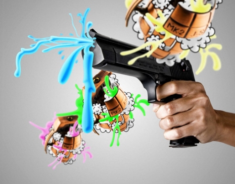 Splattered Vector in GIMP