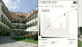 Streching shadows by using curves