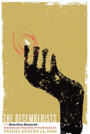 The Decemberists Heartless Bastards poster by Strawberry Luna