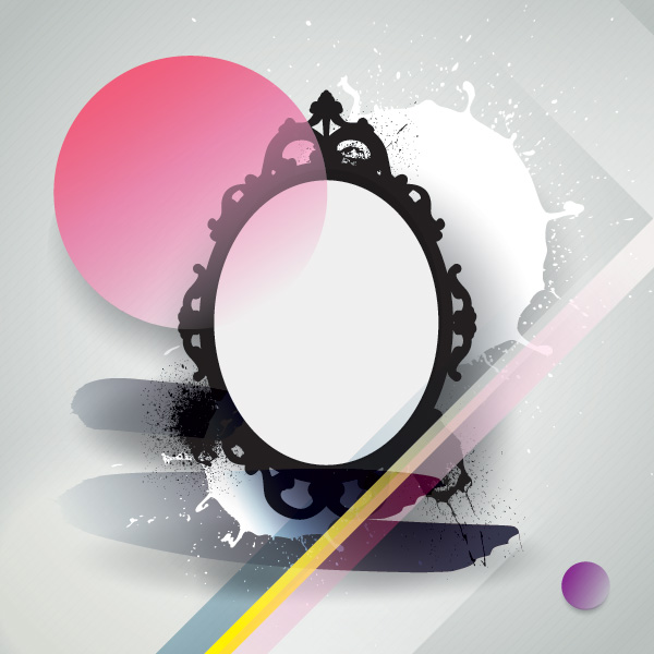 Vintage Frame Composition Vector Graphic